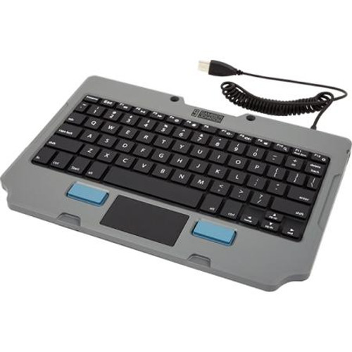 GAMBER-JOHNSON low-profile Rugged Lite keyboard, w/ Integrated center Touchpad with right and left mouse buttons 76-key keyboard