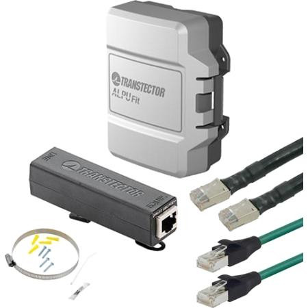 TRANSTECTOR Ultra-High PoE Surge Protection Kit,100' Span Cable .