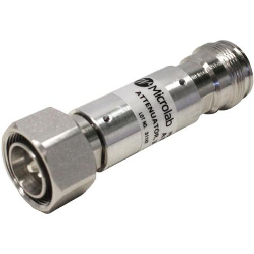 MICROLAB Attenuator, 6 dB, 2 Watts, DC-6 GHz, 4.3-M/F Connectors .