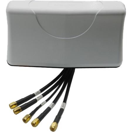 PULSE/LARSEN Razorback - 3 Port High Performance Vehicular Antenna with 2 LTE and 1 GNSS, Direct Mount, White .