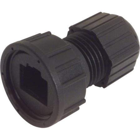 L-COM IP67 RJ45 Strain Relief, Short Body. Made of durable Nylon and feature a gasketed housing. Can be used with sheilded or unshielded plugs