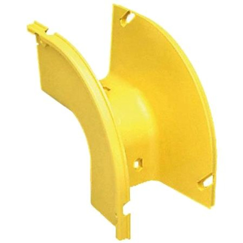 COMMSCOPE FiberGuide 90Deg Down Elbow, 4 in x 4 in, yellow