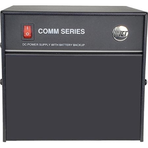 ICT Comm Series 20A DC power supply with integrated battery charging outputs . 13.8VDC Output. 2A battery charging current.