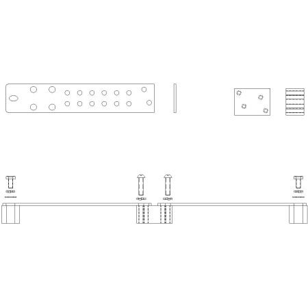 HARGER RGBH181.617UP 1/8 x 1.6 x 17 in Rack Ground Bar
