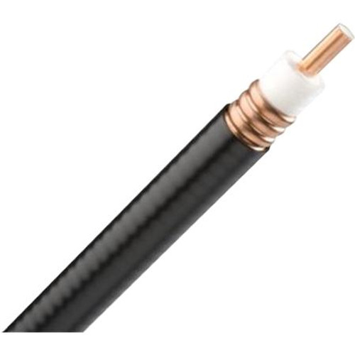 COMMSCOPE AVA5-50FX 7/8in Low Density foam dielec. cable, 50 ohms. Corrugated copper outer conductor, copper inner conductor. Black PE jacket.