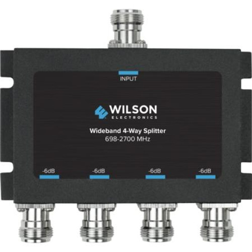 WILSONPRO 698-2700 four way splitter. 6 dB. F female connectors.