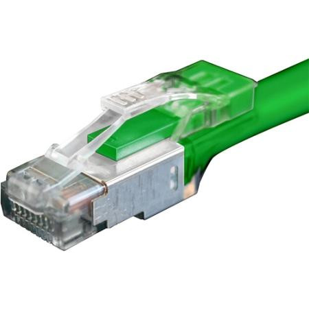 COMMSCOPE Patch cord, Cat6A, F/UTP, CMP, shielded Secure RJ-to-shielded Secure RJ plugs on both ends, Green Jacket. 20'
