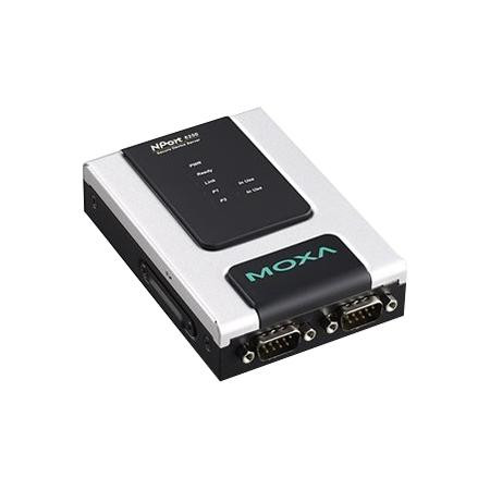 MOXA 2 Port Terminal Server, 3 in 1, 100FX Multi Mode Fiber, SC Connector, 12-48VDC, -40 to 75 degrees C
