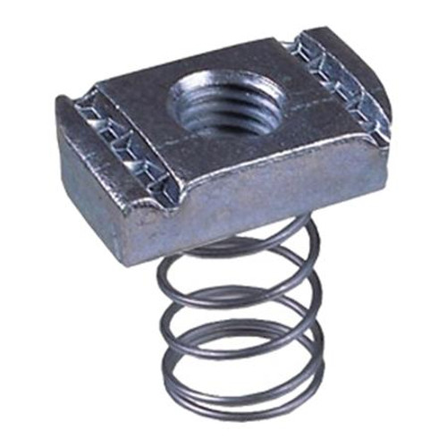 Unistrut P1008-EG Spring Nut, 3/8-16 Thread, 3/8", Steel/Electro-Galvanized