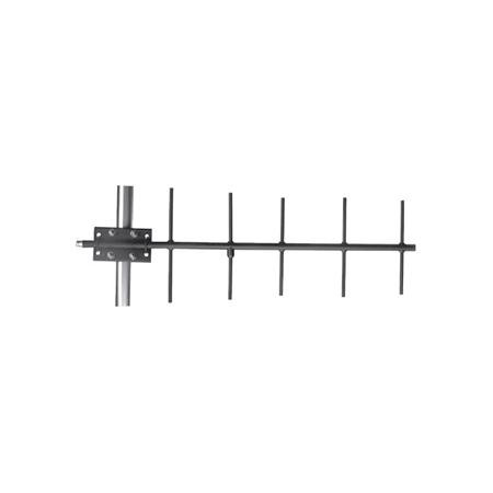 GWAVE 470-512 MHz, 9.0 dBd, five element yagi antenna. N female conn. 150 watts. Includes mounting hardware for 1.25"-2.4" OD mast. Black finish.