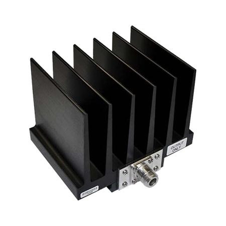 BIRD TECHNOLOGIES Convection Cooled Attenuator. 150 Watts, 10 dB, N Female Connectors, Black anodized aluminum finish.