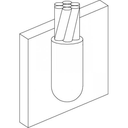 ULTRAWELD mold for connection of 4/0 solid cable to 3.5in vertical steel pipe Requires CSH1 handle clamp & UWM200 weld metal.