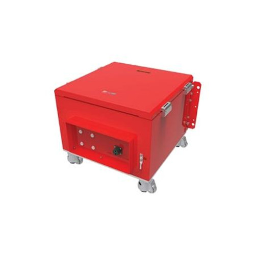 ADVANCED RF 24V NFPA compliant battery back-up for public safety applications. NEMA 4 enclosure. Ground mounting