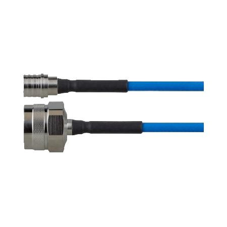 VENTEV BY RF INDUSTRIES 10 ft TFT-402-LF low-PIM coaxial cable assembly with QMA Male Straight to N Male Straight.
