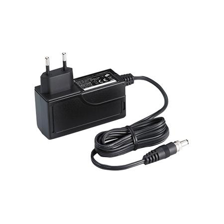 MOXA Power Adapters Locking barrel plug, 12 VDC, 1.5 A, 100 to 240 VAC Continental Europe (EU) plug, -40 to 75DegC operating temperature