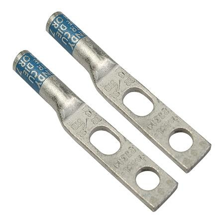 BURNDY 2 Hole lug Strand Long Barrel 3 AWG 3/8"