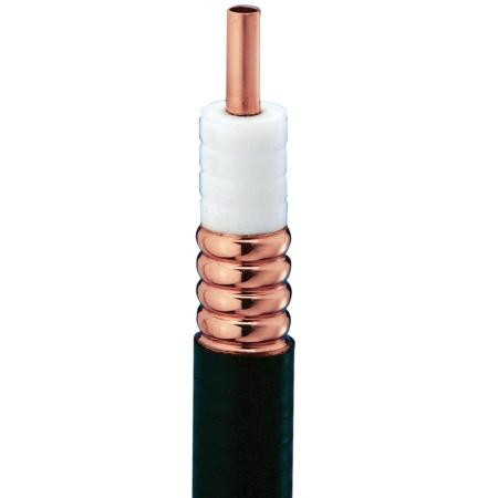 RFS 7/8" foam CELLFLEX Series "A" cable. 50 ohms, annular corrugated copper outer conductor, copper tube center conductor.