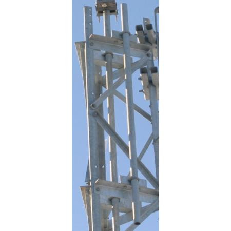 TRYLON Universal Antenna Face Mount with 2-3/8" OD x 72" pipe. Fits sections #7 to 9.