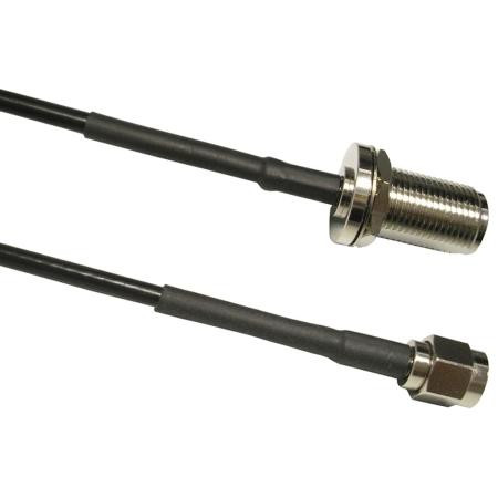 VENTEV 24" TWS-100 Antenna extension cable with N Bulkhead female to SMA male Includes heat shrink.