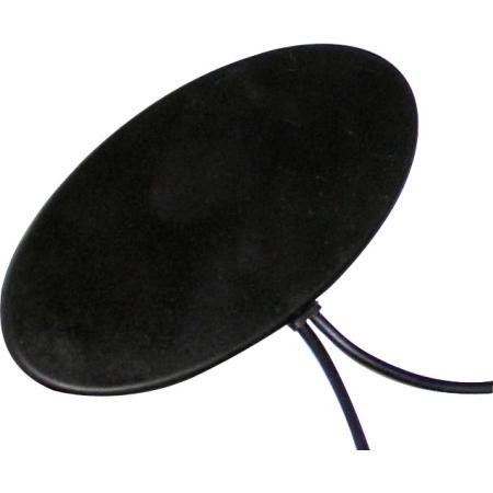 LARSEN GPS Glass Mount Pentaband antenna covers 824-960/1710-2170/1575.42 MHz. Adhesive mount. Includes (2) 16'4" RG174 cable feeds w/ FME(F)-radio & SMA(M)-GPS