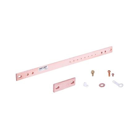 HARGER .25" x 2" x 23.25" Horizontal Rack Ground Bar with G hole pattern. 18 7/16" pairs, 1" centers,1" spacing. Hardware and insulator are NOT INCLUDED