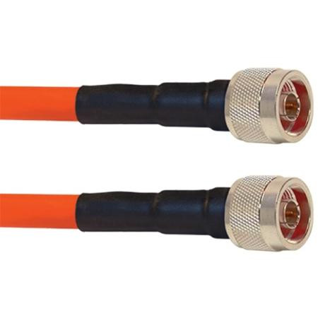 WIRELESS SOLUTIONS 3' LMR400LLPL Jumper. Made of LMR400LLPL Orange with N male (14515) connectors on each end.