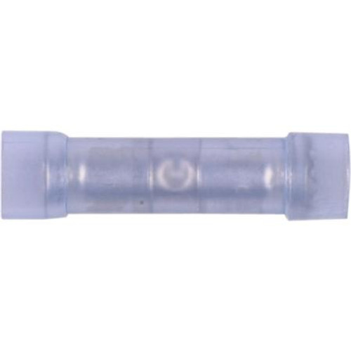 3M 16-14 gauge Moisture weather proof butt connector. Moisture resistant , nylon insulated with insulation grip. Blue in color. 25 pack