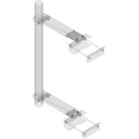 COMMSCOPE Pipe Mount Taper Kit Works with saddle mount (sold sepperate) Formed from 3/8" solid bar. Hot Dip Galvanized