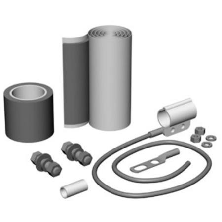 TIMES Standard Grounding kit for LMR-1200. Includes 3 ft. of 6 ga. cable, a field attachable 1/4" two hole lug and a tinned copper strap. ROHS Compliant.