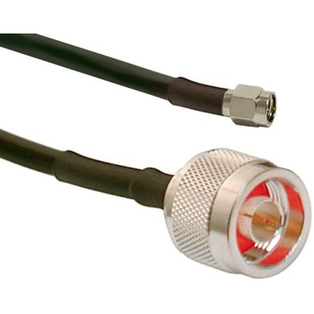 WIRELESS SOLUTIONS 2' LMR200 Jumper. Made of LMR200 with N Male (92978) on one end and SMA Male (RSA_3000-C2) on the other end.