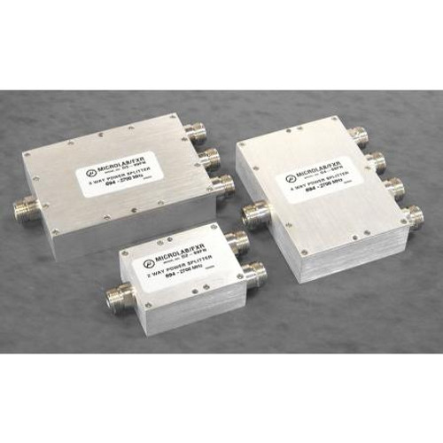 MICROLAB/FXR 694-2700 Wilkinson 2-way power splitter.<gt/>20dB isolation .6dB insertion loss, 50W nom. N Female connectors.