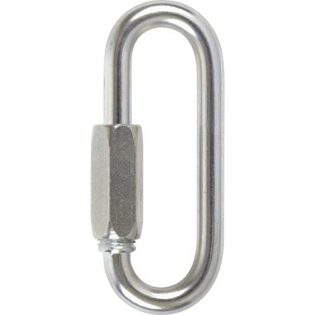 PETZL GO carabiner, steel. Quick Link Raptide Screw gate can be permanently tightened with a wrence