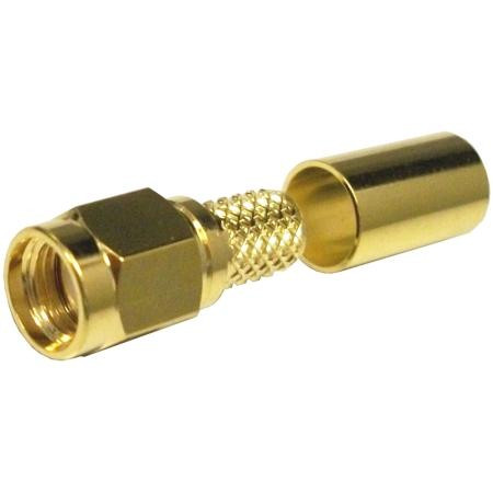 TERRAWAVE RPSMA M/Plug Conn, Captive Cntr Pin for cable TWS-240,LMR-240,RG-8X Strip jacket to 11.0mm. Center conductor to 2.5mm. Deburr and crimp with HT-336A