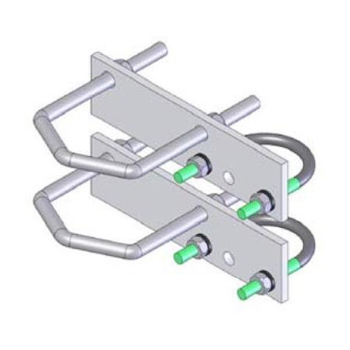 SINCLAIR Pipe to Flat Surface Clamps. Holds 1.5" to 3.5" OD pipe to a flat surface.