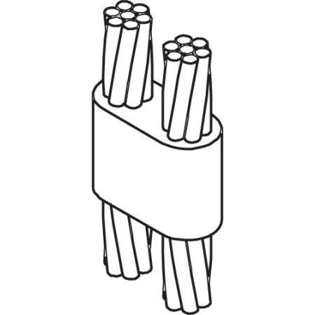 ULTRAWELD Mold for Tap and Run Vert Connection of 4/0 stranded cable run to #5 solid tap. Requires MH2 handle clamp and takes 2 x NUWTUBE200.