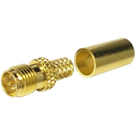 VENTEV RPSMA Female Conn, Captive Cntr Pin for 195 series cable. Strip female to 10.0mm. Center conductor to 2.0mm. Deburr and crimp with HT-336P1