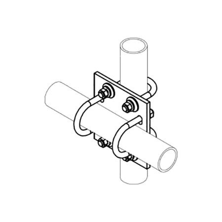 TRYLON U-Bolt assembly for 2.0" OD pipe with hardware. Component Only.