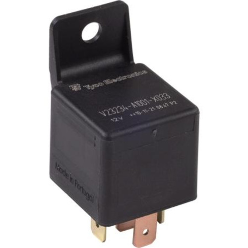 TYCO single pole, double throw horn relay. 12v, 50A at 150,000 cycles. Mounting bracket, Internal resistor. High Capacity.