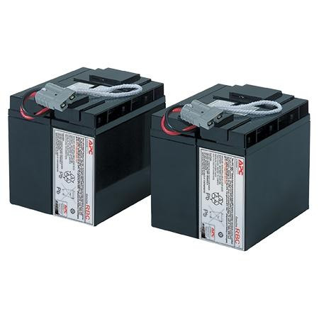 APC replacement battery cartridge #55. Includes all required connectors, battery recycling guide, installation guide, and reusable packaging.
