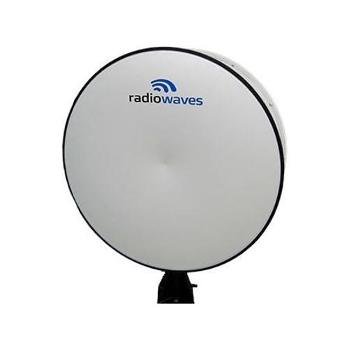 RADIOWAVES 10.7-11.7 GHz 4' High Performance Microwave Antenna. Single Pol. 40.4dBi mid gain. Rectangular Remec Radio Interface. Incl pipe mnt & Radome