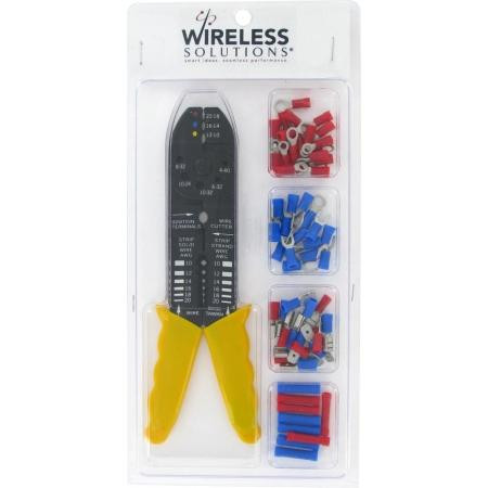 HAINES PRODUCTS Vinyl terminal kit with Combination tool. Butt connectors, spade terminals, ring terminals, and quick connects. 63 pieces total