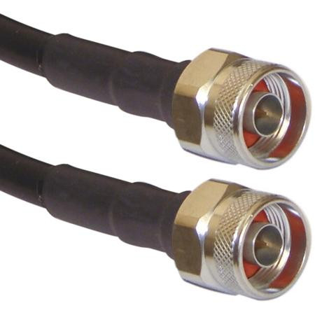 WIRELESS SOLUTIONS 3' Jumper. Made of Times LMR-400DB coaxial cable with N Male (380078) connectors on each end. 0.30dB loss at 2 GHz.