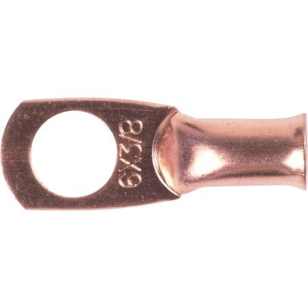 HAINES PRODUCTS One hole copper Lug. Wire gauge 6, stud size 3/8" Used for grounding. 10 pack