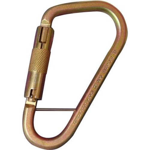 ELK RIVER Steel Carabiner 1/2" x 6-5/8" x 3-7/8" x 2" Auto twist lock, Fall rated to 40kN. KH 307 on shank. Meets ANSI Z359.1-2007 Standard