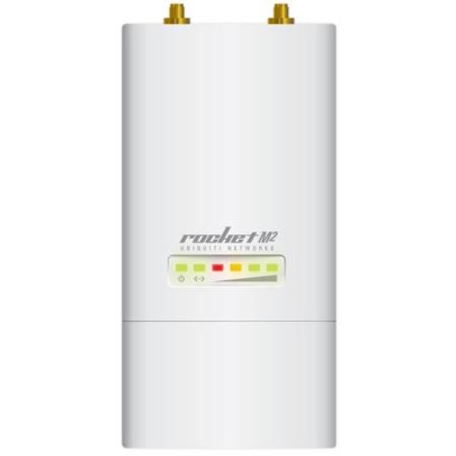 UBIQUITI RocketM2 2.4GHz high power 2x2 MIMO AirMax TDMA BaseStation. 50+km range at 150+Mbps.