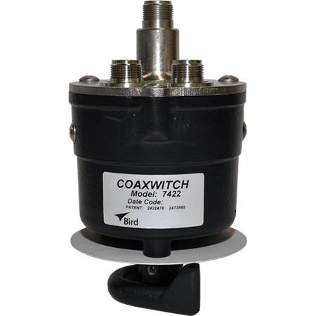 BIRD coaxial switch. Two circuit, reversing position. Provides positive contact low insertion VSWR.