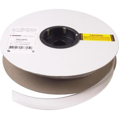 BURNDY, 3/4" PVC Heat Shrink Tubing. 2:1 shrink ratio, Clear in color
