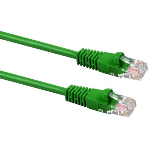 SIGNAMAX 1 foot Category 6 patch cable. Made of twisted pair cable with RJ45 plug on each end. Molded ends. Snag proof. Green jacket.