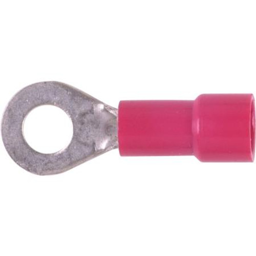 HAINES PRODUCTS #8 stud Vinyl Insulated Butted Seam Ring Tongue Terminal for wire size 22-18 gauge. 100 per package.