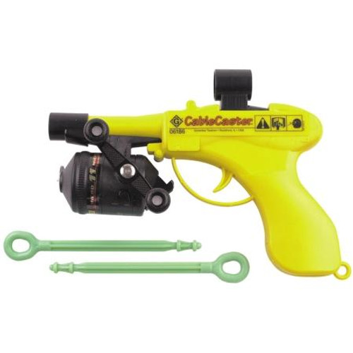 GREENLEE Cable Caster hand-held dartgun- like device for installation of cable in ceilings, rafters and subfloors. Includes three green darts.